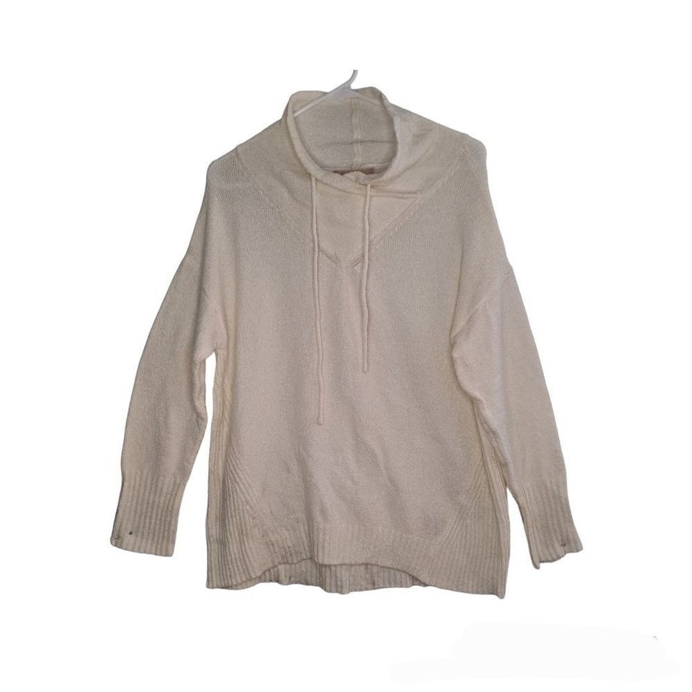 Philosophy Republic Clothing Pullover Sweater Crisscrossed Neckline Bleach White